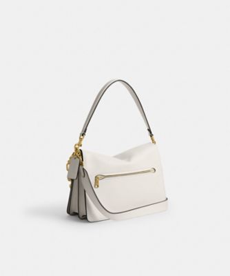 COACH ハンドバッグ レザー チェーン ホワイト COACH】コーチ バッグ 三日月型 パテントレザー カルメン ミニ